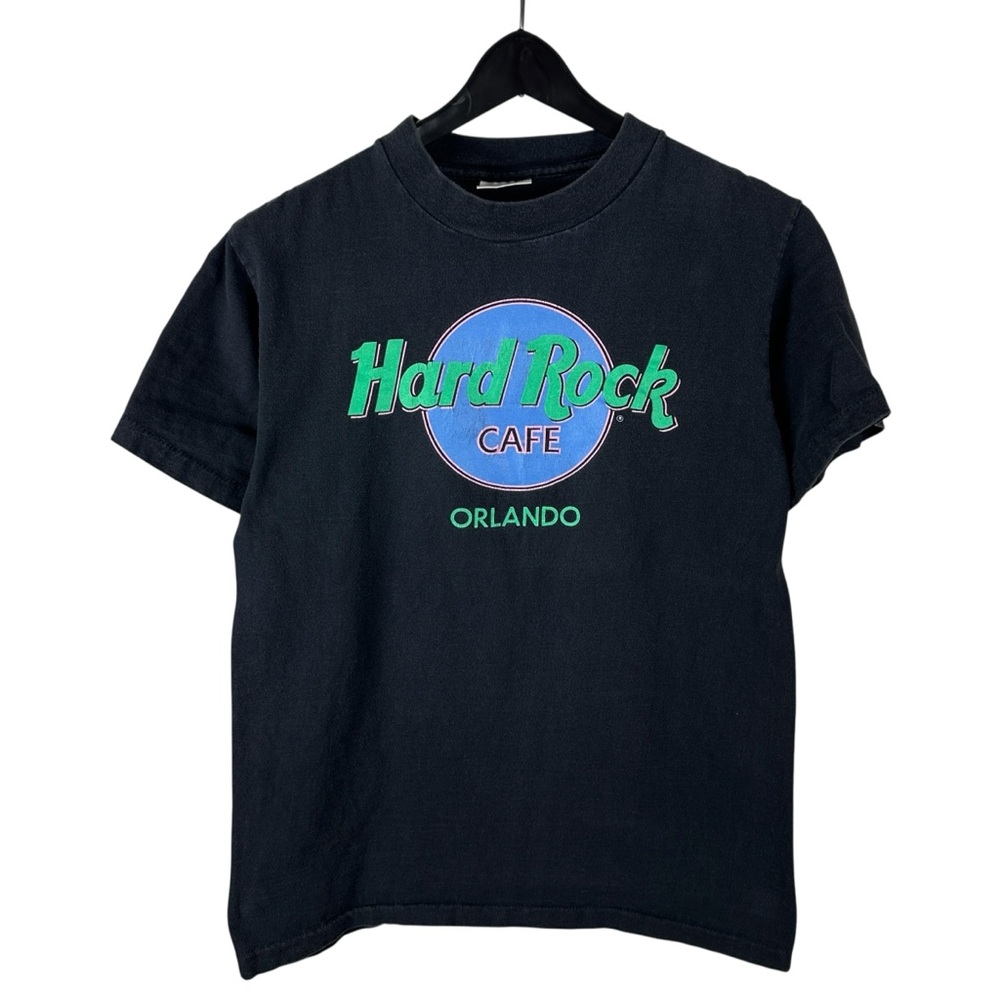 Vintage 90s Hard Rock Cafe Orlando Music Promo Graphic Black Shirt Size M